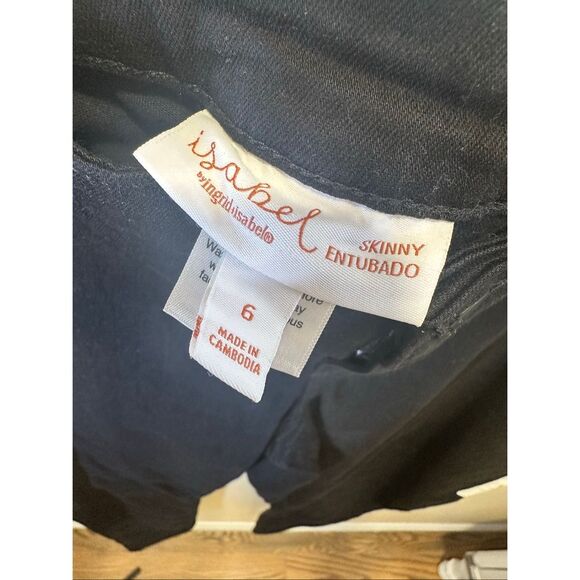Ingrid & Isabel Maternity Under Belly Black Skinny Jeans Size 6 New - Picture 5 of 9